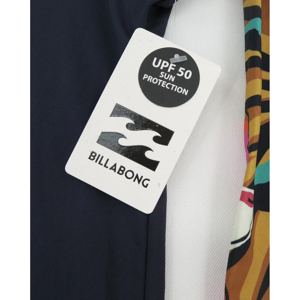Billabong Day Drift Long Sleeve Rashguard Navy Floral UPF 50 Small - Picture 6 of 9